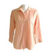 Chicos Womens No Iron Plaid Shirt Top Hidden Button Long Sleeve Sz 1 (M/8) - $44.26 CAD
