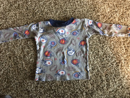 * Boy&#39;s Football Themed Pj Top, Up Late brand, size 4 - £2.35 GBP