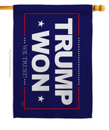 Trump Won House Flag Political 28 X40 Double-Sided Banner - £29.55 GBP