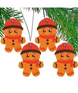 NFL TAMPA BAY BUS GINGERBREAD ORNAMENTS SET OF 4 NEW - $14.48