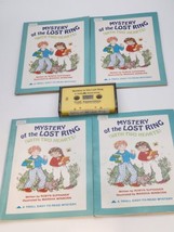 Lot of 4 Mystery Of The Lost Ring - Troll Associates Books and Cassette 1982 - £18.05 GBP