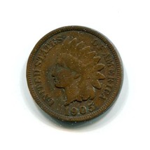 1905 Indian Head Penny United States Small Cent Antique Circulated Coin 03710 - £4.26 GBP