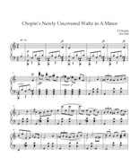 Frederic Chopin - New Waltz Theme in A minor (Sheet Music Piano) - $5.77