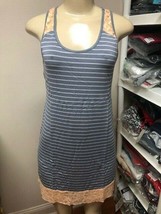 Sexy Chemise By Fleur&#39;t Lingerie Cami BABYDOLL Lace Racerback Top Sz M G... - $27.87