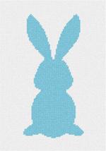 Pepita Needlepoint Canvas: Beginner Bunny Rabbit Blue Pom Pom Tail, 7&quot; x 10&quot; - £40.18 GBP+