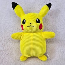 Pokemon Pikachu Corduroy 8&quot; Yellow Plush Jazwares Game Freak Stuffed Animal - $10.39