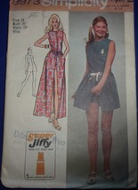 Simplicity Misses’ Super Jiffy Wrap Skirt &amp; Short Jumpsuit Size 14  #9973 - £4.73 GBP
