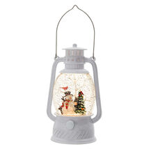 White Christmas Snowman LED Water Spinning Lantern with 6H Timer - $49.99