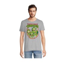 Teenage Mutant Ninja Turtles Mens Gray Short Sleeve Graphic Tee T shirt,... - $23.99