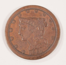 1851 Half Cent in Fine+ Condition, Brown Color, Strong fine if not VF - £106.92 GBP