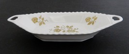 Spode Small Gold Floral Oval Bone China Handled Candy Dish #127 England  - £13.32 GBP