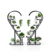 5 Tier Metal Plant Stand with Hanging Hook for Multiple Plants-Black - C... - $208.38 CAD