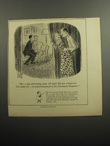 1957 Cincinnati Daily Enquirer Ad - cartoon by Robert Day - big advertising Man - £14.45 GBP