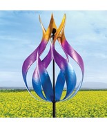 Colorful Metallic Teardrop Kinetic Wind Spinner Stake Garden Yard Home A... - £51.64 GBP