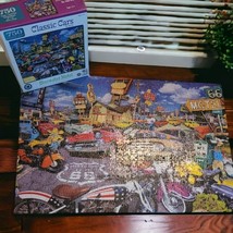 Classic Cars Bluewater Motel Jigsaw Puzzle Factory Route 66 John Roy 750... - $13.10