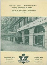 Whyte&#39;s Tap Room Menu W 57th St &amp; Fulton St New York City 1966 - £117.12 GBP
