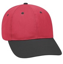 New Black Red 6 Panel Low Profile Baseball Hat Cap Adjustable Structured Adult - £6.84 GBP