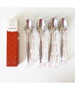 NEW 4 pc Coventry Bouquet Stainless Flatware Teaspoons Floral MCM Silver... - £27.50 GBP