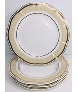 Salad Plates Grace Teaware Scalloped Gold Trim Porcelain 8&quot; - $59.10 CAD