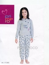 Pyjamas Manches Longues Bébé Fille Point Milan Primero Art. I11365 - $23.75