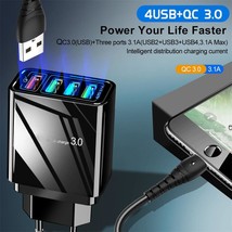 Illuminated 4USB Mobile Phone Charger 3A Charging Head - $14.53