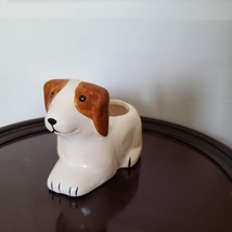 Dog Animal Planter with Succulent, live house plant in ceramic Puppy Plant Pot image 6