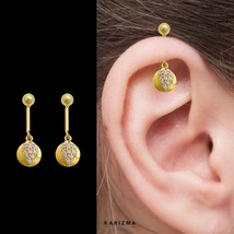 Indian 18k Real Gold Bugadi Drops &amp; Danglers CZ Earrings for Women and G... - $99.28+