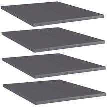  Shelf Set of 4 High gloss grey Engineered wood Medium Simple - $937.30 MXN