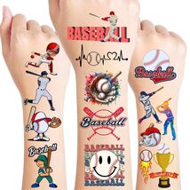 Baseball Temporary Tattoos 72 Pcs 6 Sheets Sport Party Favors Gift Idea - €8,35 EUR