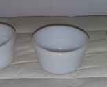 Lot of 3 GLASBAKE Milk Glass Custard Dessert Textured Cups - $8.79