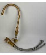 OEM Watermark 2 Hole Gooseneck Bathroom Faucet - Satin Brass Gold - $5,466.85 MXN
