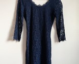 Diane von Furstenberg Size 4 Small DVF Navy Lace Dress Knee Lenght EUC - $24.74