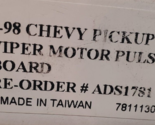 88-98 Chevy Pickup / Van Wiper Motor Pulse Board ADS1781 | 7811130048 - £35.58 GBP