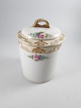 Hand Painted Nippon Condensed Milk Holder Jar w Lid Moriyama Mori-Machi - £22.07 GBP