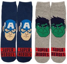 Marvel Avengers Captain America &amp; Hulk Women Socks (US Shoe Size: 5-8) 2... - £6.20 GBP