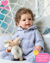 VACOS 22&quot; Smiling Reborn Toddler Dolls Lifelike Baby Dolls Soft Vinyl Body Boy - £52.18 GBP