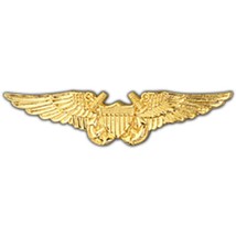 U.S. Navy Flight Officer Pin Gold Plated 2 3/4&quot; - £10.84 GBP