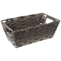 Whitmor Gray Wash Split Rattique Small Shelf Tote - £15.72 GBP