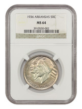 1936 50C Arkansas NGC MS64 - £162.82 GBP