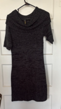 Red Paint Black Knit Cowl Neck Dress Size XL - $20.10