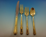 Inaugural by State House Sterling Silver Flatware Service For 8 Set Gold... - $2,371.05