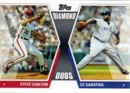 2011 Topps Diamond Duos Series 1 #DD-CS Steve Carlton/CC Sabathia NM-MT ID:8236 - £1.37 GBP