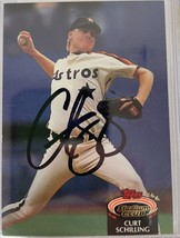 Curt Schilling Signed Autographed 1992 Topps Stadium Club Baseball Card - £31.28 GBP