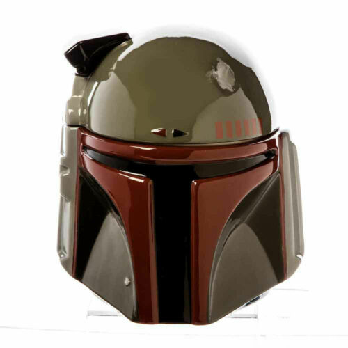 Star Wars Boba Fett Bounty Hunter Helmet Sculpted Ceramic Cookie Jar NEW UNUSED - $77.39