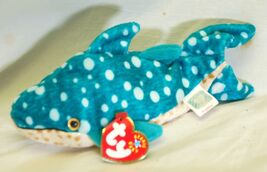Ty Beanie Baby Poseidon Whale Beanbag Plush Toy Swing &amp; Tush Tags Q - $9.89