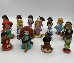 Disney Animators Collection Princess Toddler Doll Set Mini 3&quot; Figures 15 pcs - £28.33 GBP