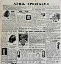 1932 Radio Trading Co April Specials Advertisement West Broadway St NYC ... - $465.49 MXN