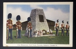 Pike Memorial Fort York Toronto Ontario Canada Gaurds WB Postcard VTG UNP - £3.90 GBP