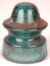Blue-PETTICOAT Insulator-H.G. Co-Patent May 2 1893-Telegraph-Telephone-A... - $28.04