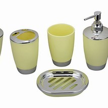 Bathroom Accessory Set 4 Pieces Yellow - $46.52